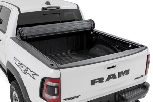 Ram 1500 Hard Roll Up Bed Cover - Rough Country - Flush, Low-Profile Design - Matte Black - '19-'25 Ram 1500 Hard Roll Up Bed Cover - Rough Country - Flush, Low-Profile Design - Matte Black - '19-'25